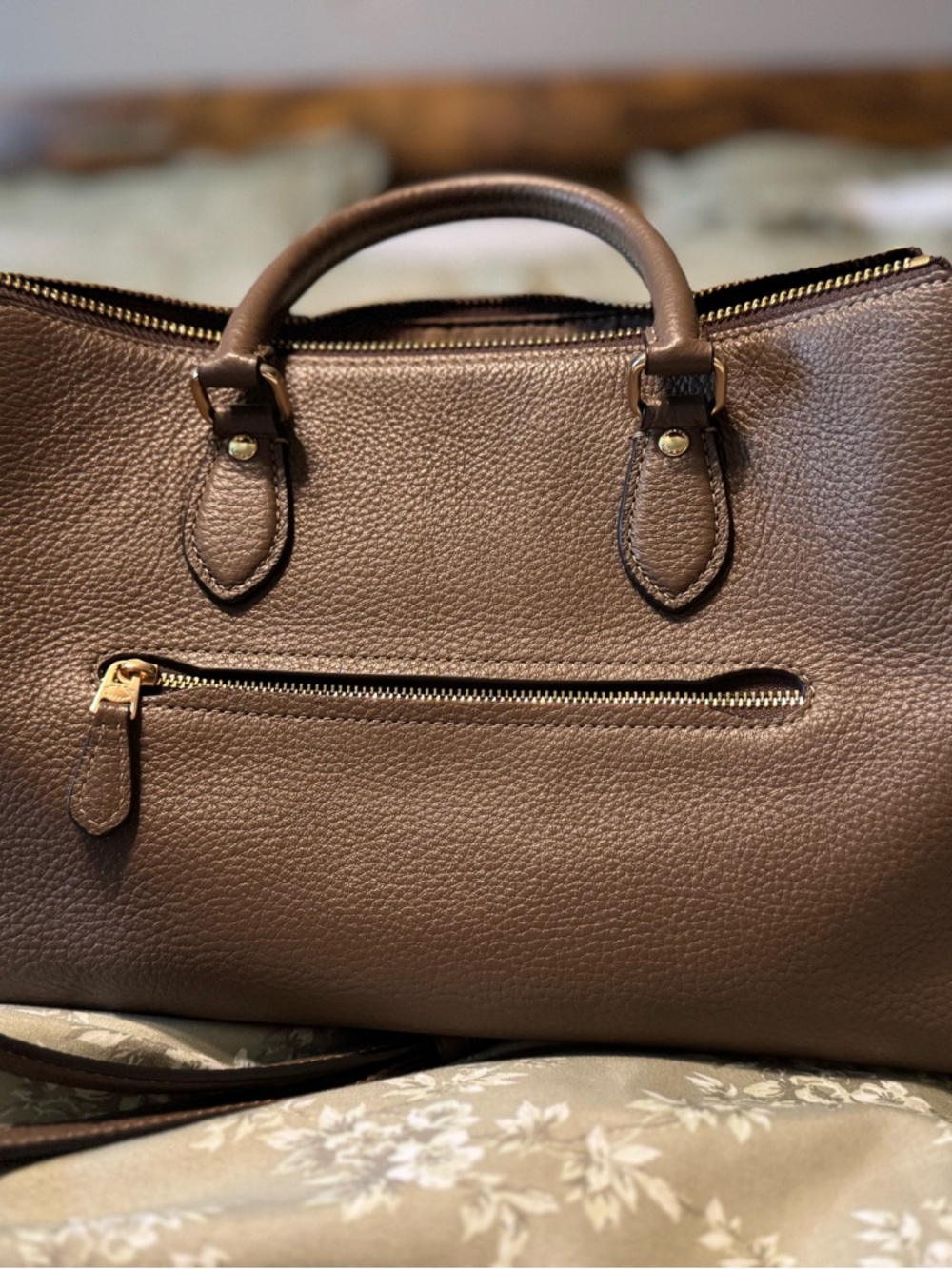 Coach Brown Pebbled Leather Doctor Satchel - Picture 7 of 8